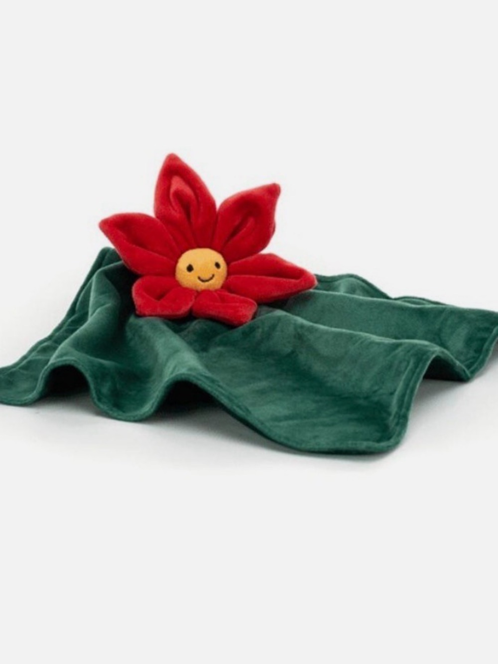 Jellycat Jelly Cat Plush FLEURY POINSETTIA Soother Security Blanket Lovey NEW
